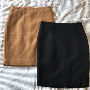 J Crew wool pencil skirt bundle - Size 4